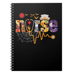 Carnet Infirmière Cadeau Halloween avec Citrouille Boo Sp