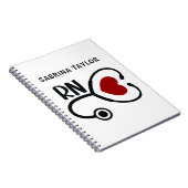 Carnet Infirmière cardiaque Stéthoscope RN (Côté Droit)