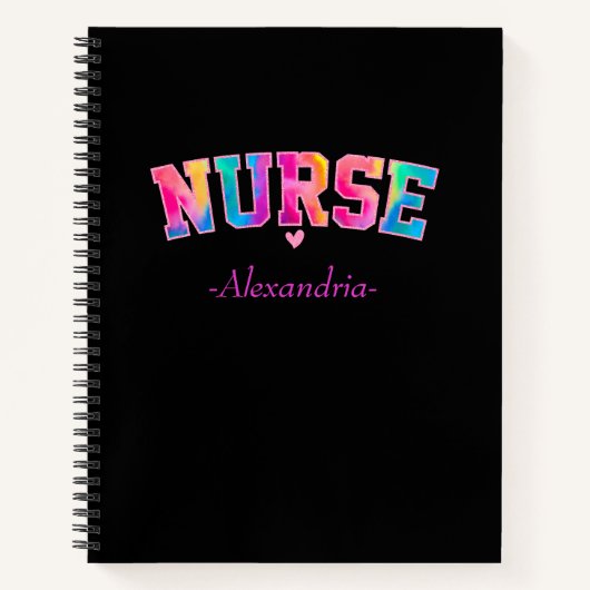 Carnet Infirmière colorée (Devant)