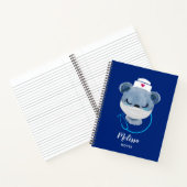 Carnet Infirmière de l'ours mignonne portant un Masque Mé (Intérieur)