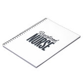 Carnet Infirmière diplômée Script Typographie Vector Desi (Côté gauche)