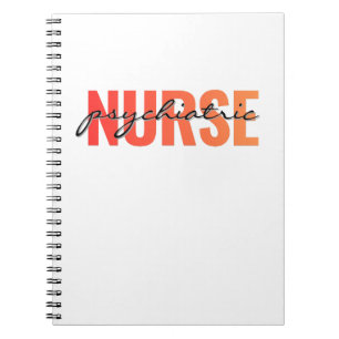 Carnet Infirmière en psychiatrie Typographie moderne