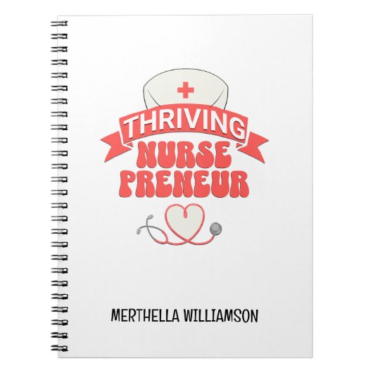 Carnet Infirmière entrepreneuse élégante et prospère (Devant)