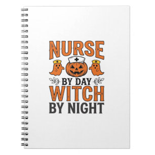 Carnet Infirmière Halloween Sorcière la nuit Vintage Shir