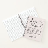 Carnet Infirmière | Infirmière diplômée de script moderne (Intérieur)