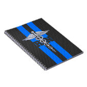 Carnet Infirmière inscrite RN Caduceus Carbon Fiber Style (Côté Droit)