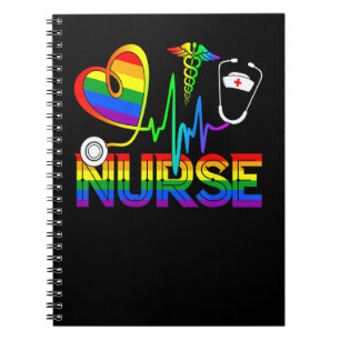 Carnet Infirmière Lgbt Q Gay Pride Drapeau Arc-en-ciel In