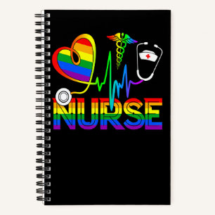 Carnet Infirmière Lgbt Q Gay Pride Drapeau Arc-en-ciel In
