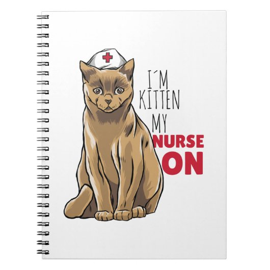 Carnet Infirmière Mignon Chat (Devant)