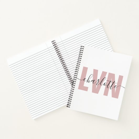 Carnet Infirmière professionnelle Chic LVN personnalisée (Intérieur)