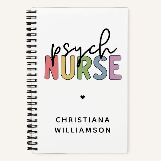 Carnet Infirmière psychique de nom personnalisé | Infirmi (Recto)