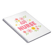 Carnet Infirmière Urgences Fleur Rétro (Côté Droit)