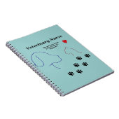 Carnet Infirmière vétérinaire - empreintes de pattes sur (Côté Droit)