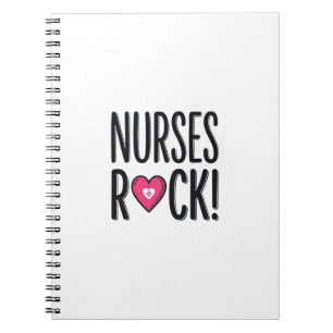 Carnet Infirmières Rock Conception de vecteur de cœur d'i
