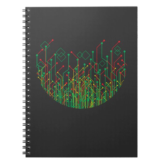 Carnet Informaticien binaire abstrait de carte (Devant)