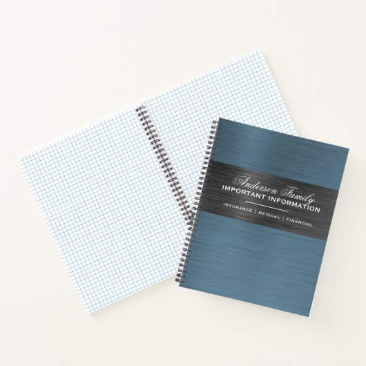 Carnet Informations familiales importantes Planification  (Intérieur)