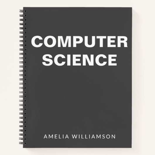 Carnet Informatique École personnalisée Graphe noir (Devant)