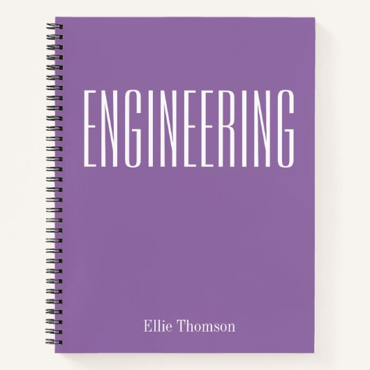 Carnet Ingénierie personnalisée Papier à graphisme simple (Devant)