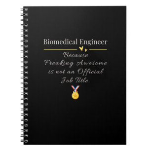 Carnet Ingénieur biomédical titre de travail drôle