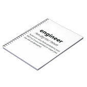 Carnet Ingénieur Définition de dictionnaire drôle (Côté gauche)