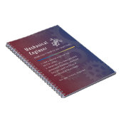 Carnet Ingénieur mécanique Drôle Définition (Côté Droit)