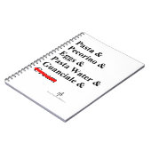 Carnet Ingrédients Pasta Carbonara (Côté gauche)