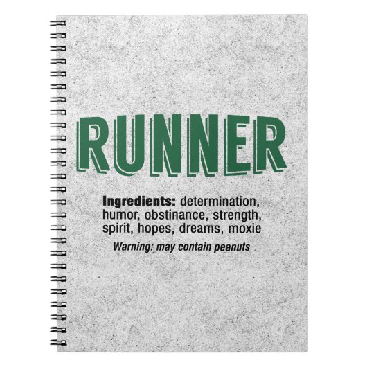 Carnet Ingredients runner (Devant)