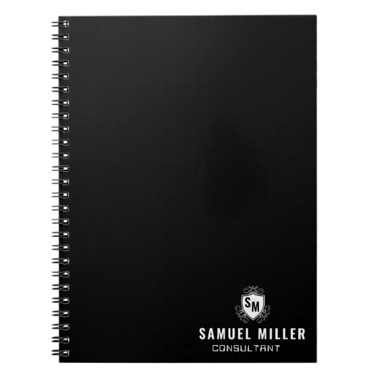 Carnet Initial Black and White Professional Monogram (Devant)