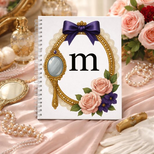 Carnet Initial M Personal Writing Elegant Regency