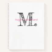 Carnet INITIAL Unique Creative Affirmation Mots Vrai (Devant)