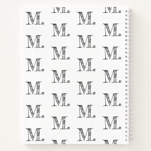 Carnet INITIAL Unique Creative Affirmation Mots Vrai (Dos)