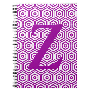 Carnet - Initiale avec Motif Hexagon