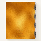 Carnet Initiale de monogramme d'affaires en or (Dos)