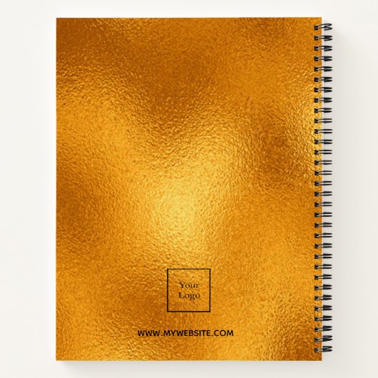 Carnet Initiale de monogramme d'affaires en or (Dos)