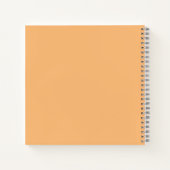 Carnet initiale de monogramme pêche rose gris nom personn (Dos)