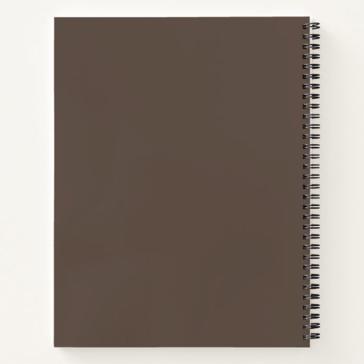 Carnet Initiale de monogramme tendance moderne profession (Dos)