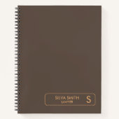 Carnet Initiale de monogramme tendance moderne profession (Devant)