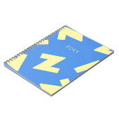 Carnet Initiale personnalisée moderne, lettre et nom pers (Côté gauche)