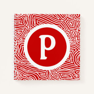 Carnet Initiale rouge