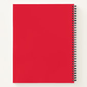 Carnet Initiale rouge de monogramme professionnel (Dos)