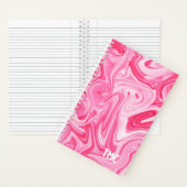 Carnet INITIALES D'Art Peint Swirl Jour des Valentines ro (À l'intérieur)