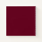 Carnet Initiales de couples simples | Blanc et bordeaux (Dos)