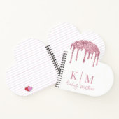 Carnet Initiales de monogramme à paillettes roses sur fon (Intérieur)