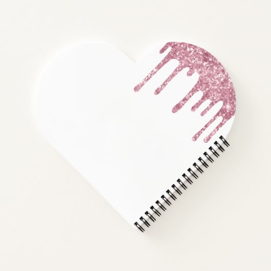 Carnet Initiales de monogramme de Parties scintillant ros (Dos)