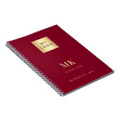 Carnet initiales de monogramme en or de Bourgogne pour le (Côté Droit)