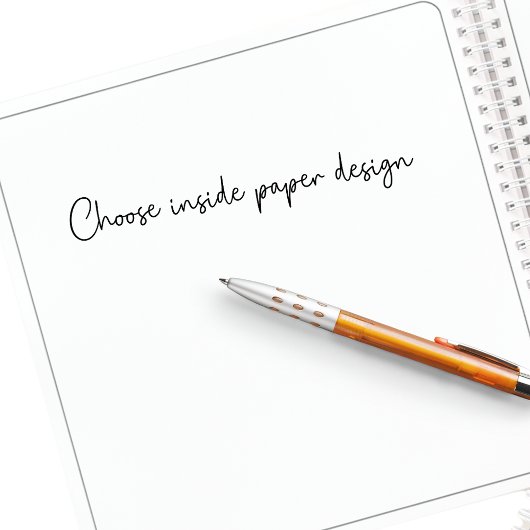 Carnet Initiales de monogramme orange brûlé pour entrepri