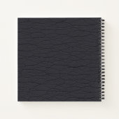 Carnet Initiales de Motif en cuir noir moderne (Dos)