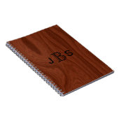 Carnet Initiales décorées d'un monogramme en bois (Côté Droit)