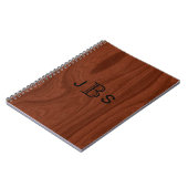 Carnet Initiales décorées d'un monogramme en bois (Côté gauche)