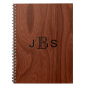Carnet Initiales décorées d'un monogramme en bois (Devant)